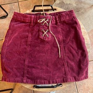 Corduroy mini skirt